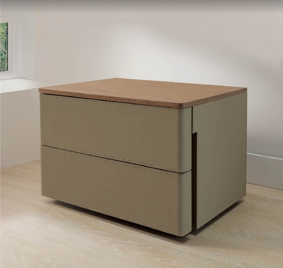 麥斯馬鞍皮床頭櫃(A28-08)